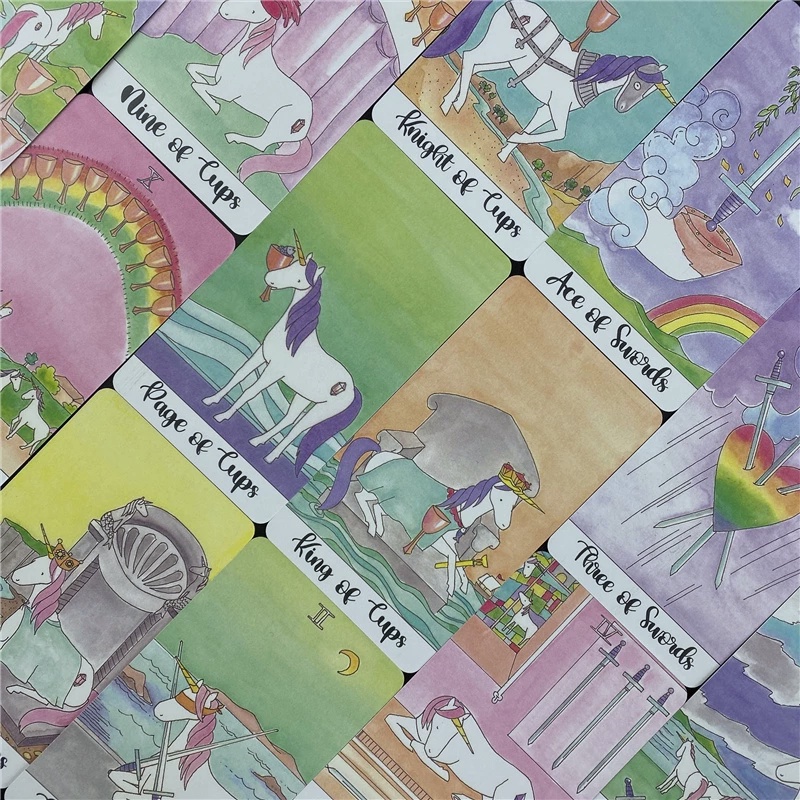 78 Cards Crystal Unicorn Tarot Bộ Bài Tarot 78 Lá Bằng Pha Lê Họa Tiết Kỳ Lân