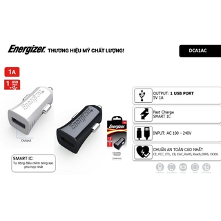 Sạc Ô tô Energizer DCA1AC - 1 cổng