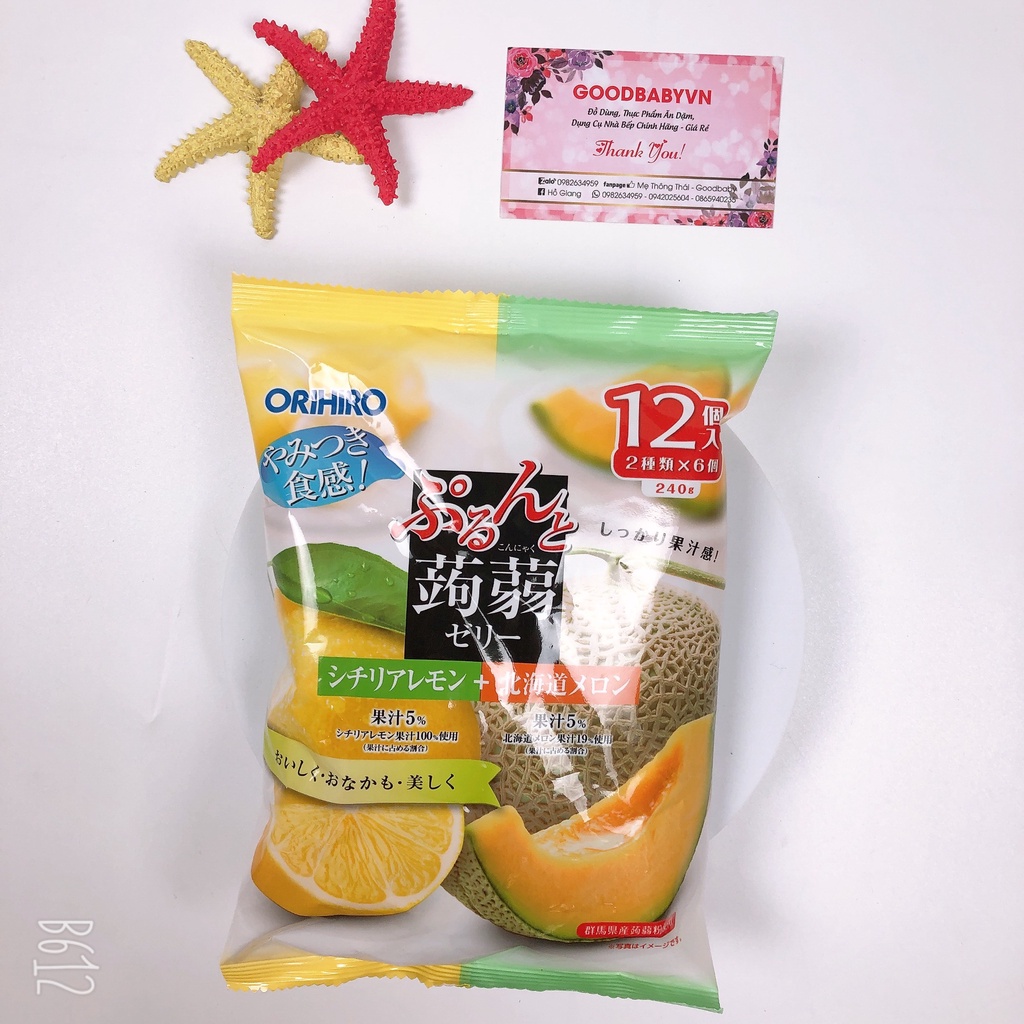 Thạch hoa quả Orihiro đủ loại Nhật Bản cho bé ăn dặm 240g Goodbabyvn