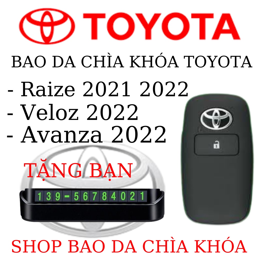 Bao da chìa khóa Raize ,Veloz , Avanza 2021 2022,Bọc chìa khóa Raize ,Veloz , Avanza (TRZ)