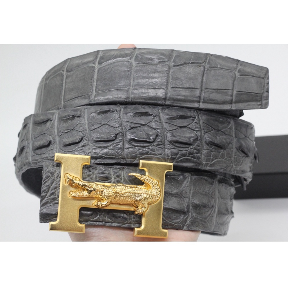 Dây Lưng Dây Nịt, Dây Thắt Lưng Nam Gai Da Cá Sấu Bản Liền Không Nối Sản Phẩm Kèm Mặt Khóa Cao Cấp, Bảo Hành 12 Tháng