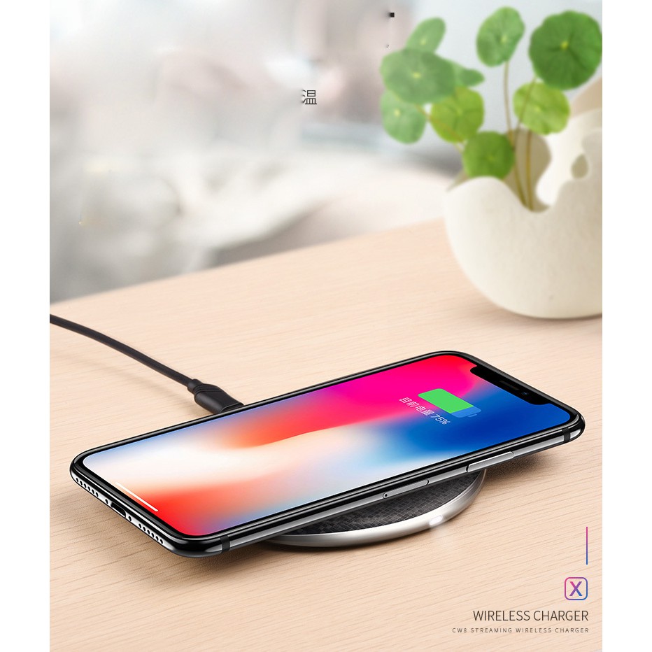 ĐẾ SẠC Ko DÂY HOCO CW8 cho Phone: 8, 8 plus, X, S8, Note 4 , S7 , S6