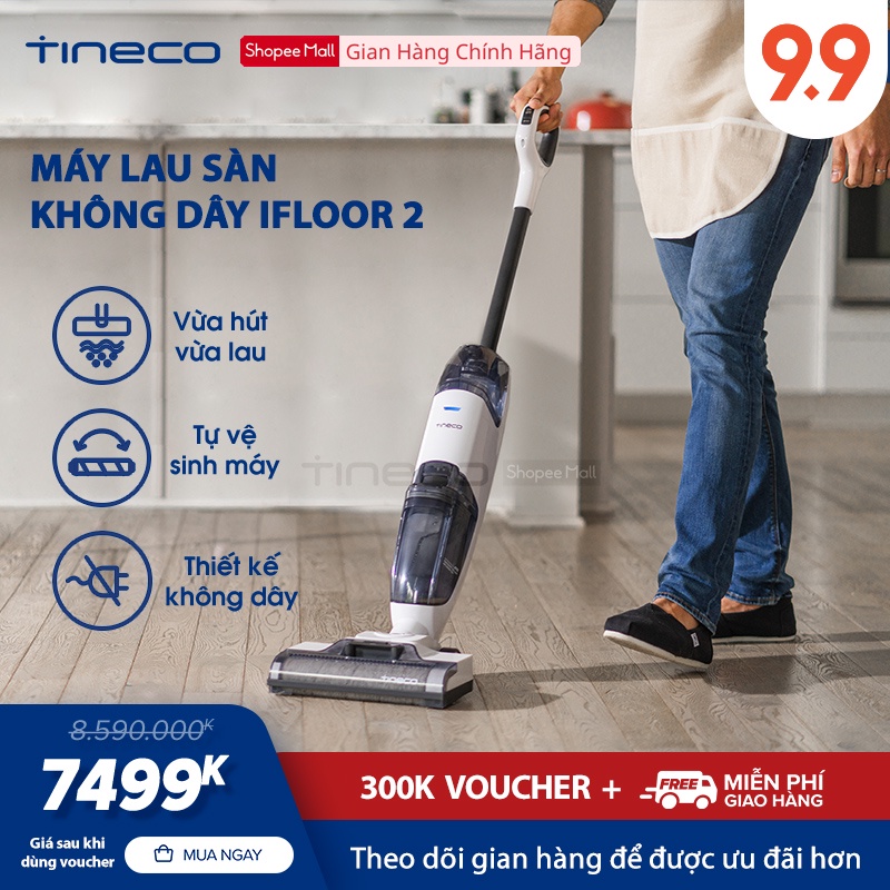 [Mã ELMALL1TR giảm 5% đơn 3TR] Máy Lau Sàn Đa Năng Tineco Ifloor 2 – (Chính Hãng Từ Tineco Việt Nam)