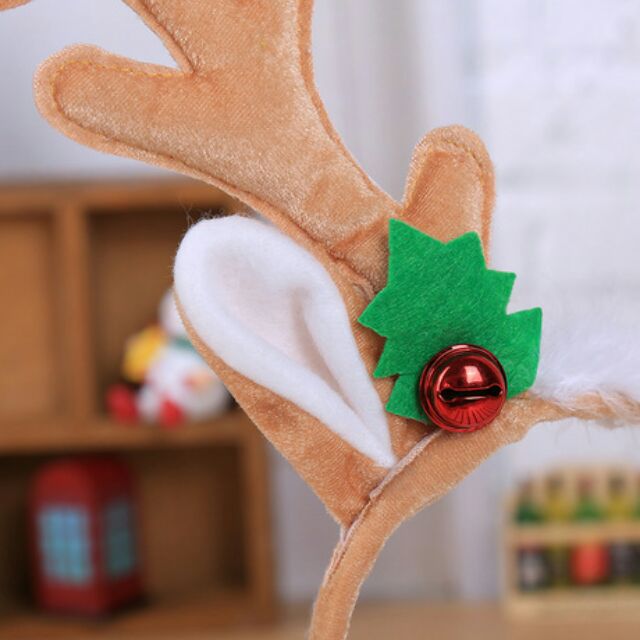 Cài tóc bờm tóc sừng tuần lộc giáng sinh Noel