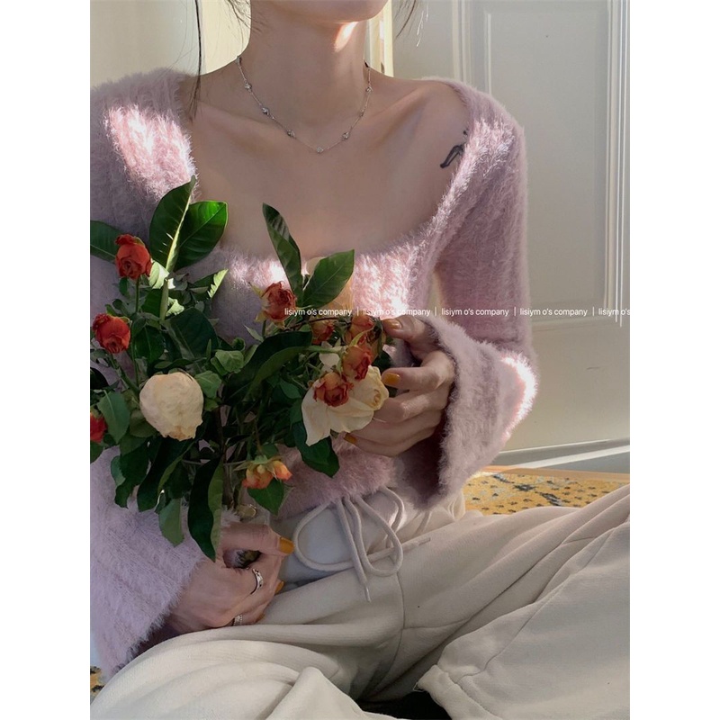 MURIOKI Áo Sweater Dệt Kim Mềm Mại Ôm Dáng Phong Cách Gợi Cảm Cho Nữ