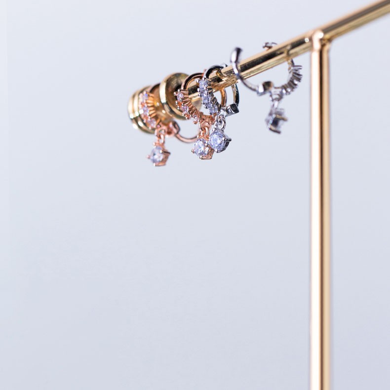 Bông Tai Nữ Cá Tính Bạc 925 Hình Tròn Sang Trọng Cho Nữ - Bảo Ngọc Jewelry B2441