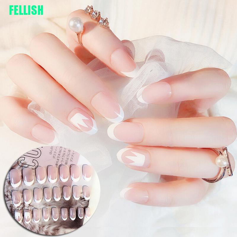 (Hàng Mới Về) Set 24 Móng Tay Giả 3d Trang Trí Cho Cô Dâu