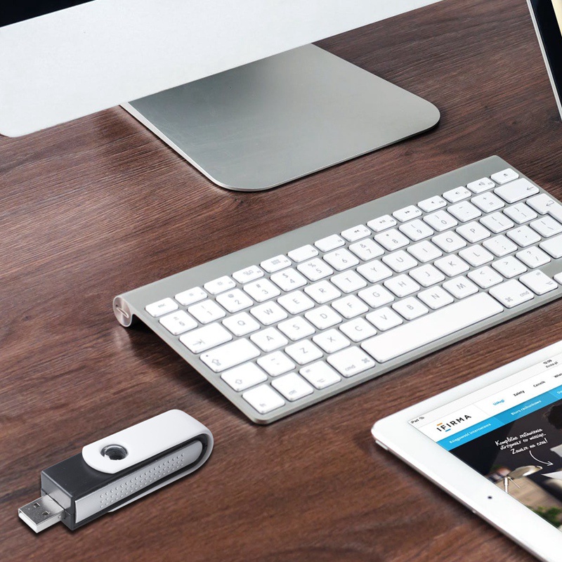 Máy Lọc Không Khí Ion Âm Usb Màu Trắng + Đen