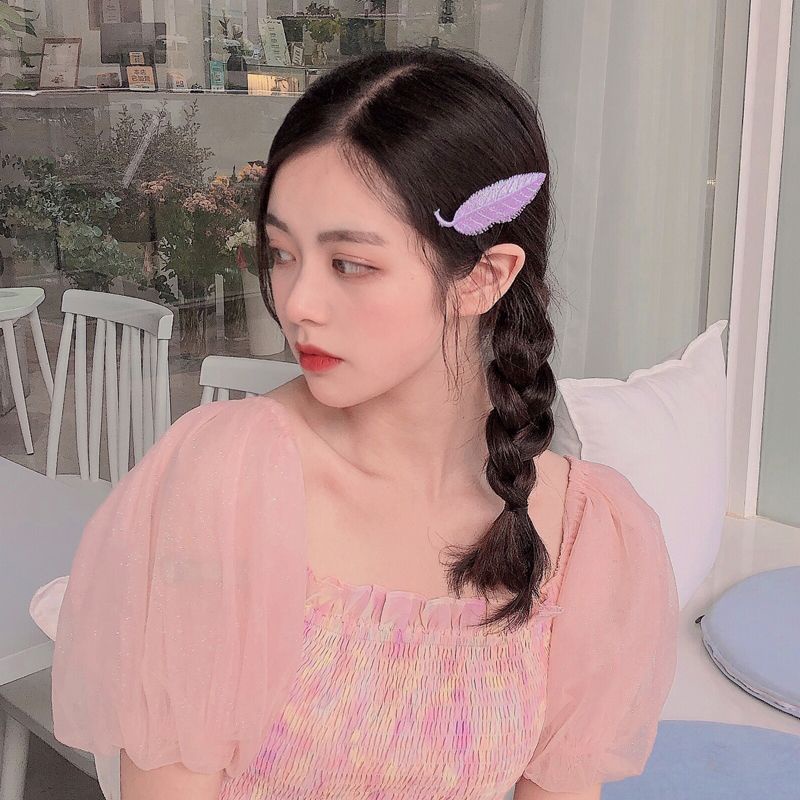 [Mã FAMARAL1 giảm 10K đơn 50K]Kẹp tóc hình chiếc lá phong cách Hàn Quốc thanh lịch cho nữ