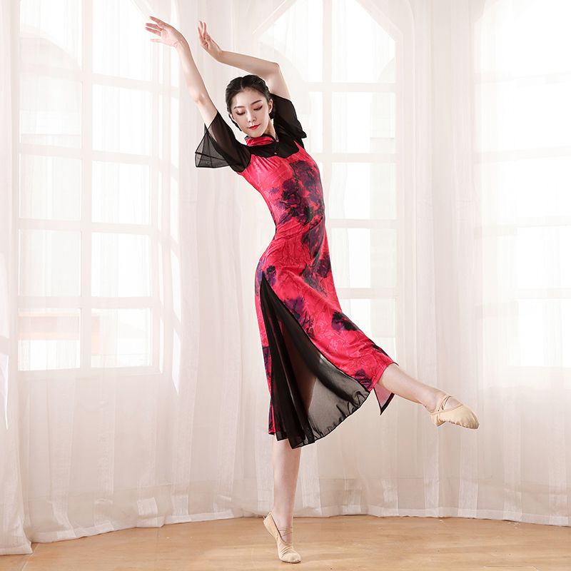 Trang Phục Sườn Xám Biểu Diễn Múa Truyền Thống Trung Hoa Dành Cho Nữ