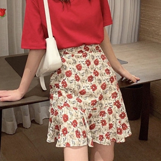 Chân Váy Đuôi Cá Hoạ Tiết Hoa Nữ Tính