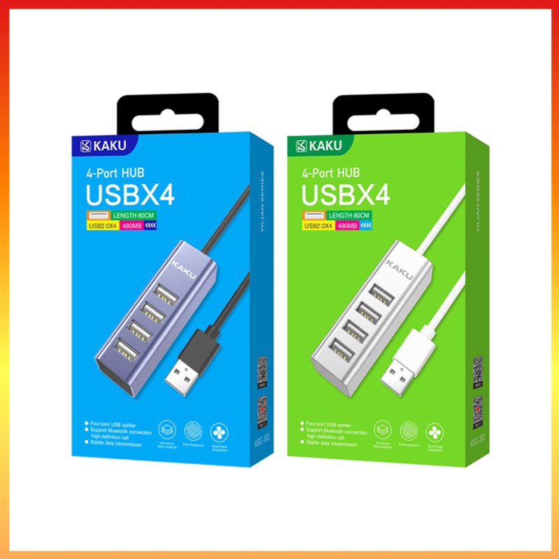 Bộ chia cổng usb,hub chia cổng usb,gồm 4 cổng chia ra tiện dụng,truyền dữ liệu nhanh chóng,chính hãng Kaku model Ksc 383