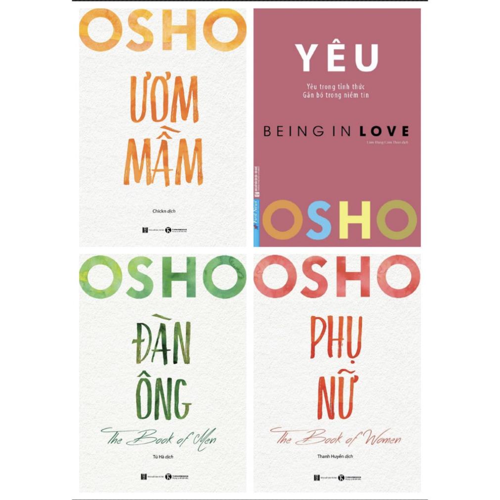 Sách - Tuyển tập sách OSHO Yêu, Đàn Ông, Phụ Nữ, Ươm Mầm (lẻ tuỳ chọn)