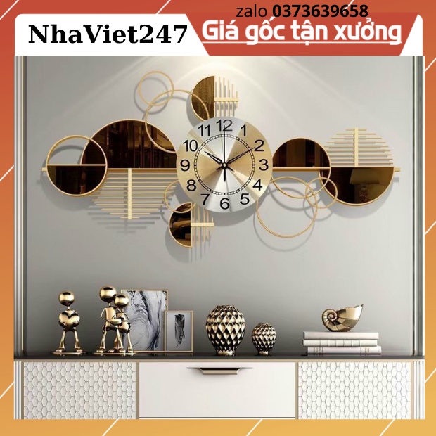Đồng Hồ Treo Tường Trang Trí nghệ thuật -Mã 2173-Kt 65x40Cm-Đồng hồ đẹp ,hàng nhập khẩu-bảo hành 5 năm  -Đặc điểm chi ti