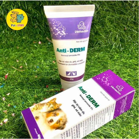 [Mã 159FMCGSALE giảm 8% đơn 500K] Anti Derm -ghẻ ngứa, xà mâu trên chó mèo Pet-1989