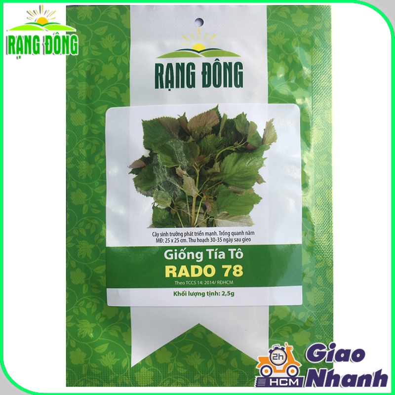 Hạt giống Tía Tô Dễ Chăm Sóc, Trồng Quanh Năm (gói 2,5 gram) - Hạt giống Rạng Đông