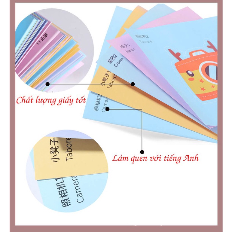 Bộ cắt dán thủ công 120 mảnh vui nhộn dành cho bé