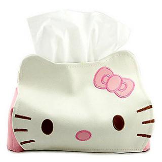 Hộp khăn giấy bằng da Hello Kitty