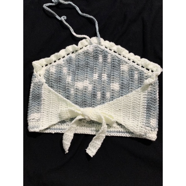 Áo yếm len màu loang handmade