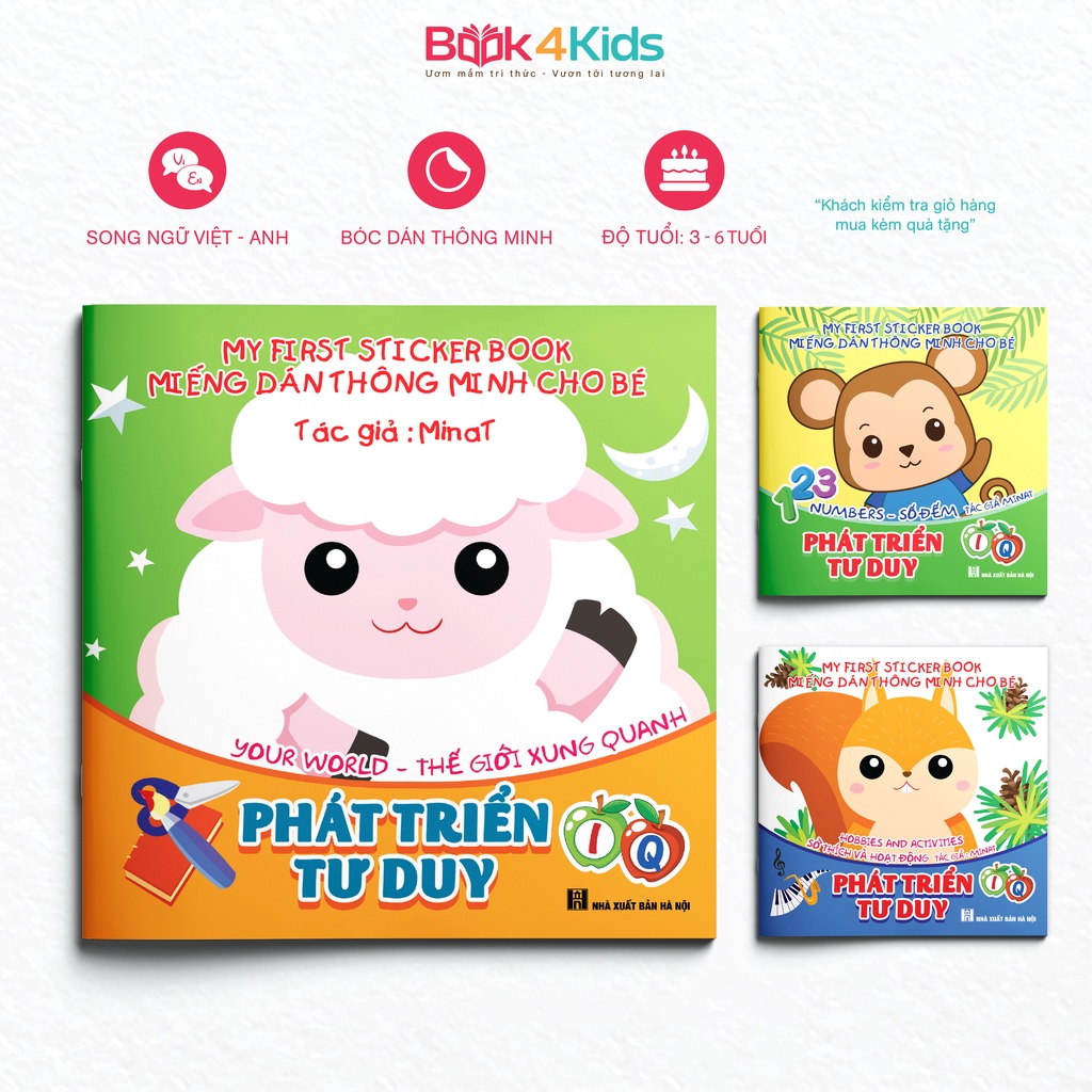 Sách - Miếng Dán Thông Minh Cho Bé - Phát Triển Tư Duy IQ - My First Sticker Book
