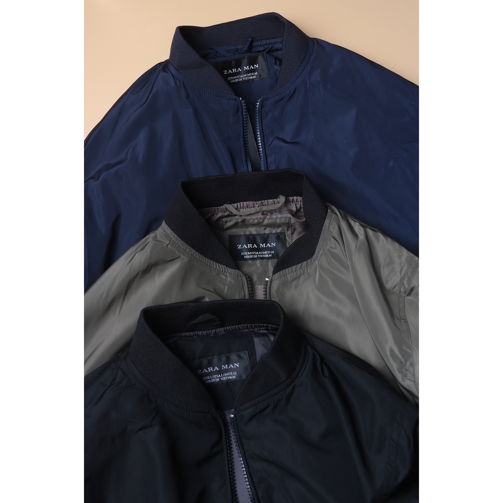 Xả cắt lỗ mẫu áo khoác bomber nam màu xanh rêu