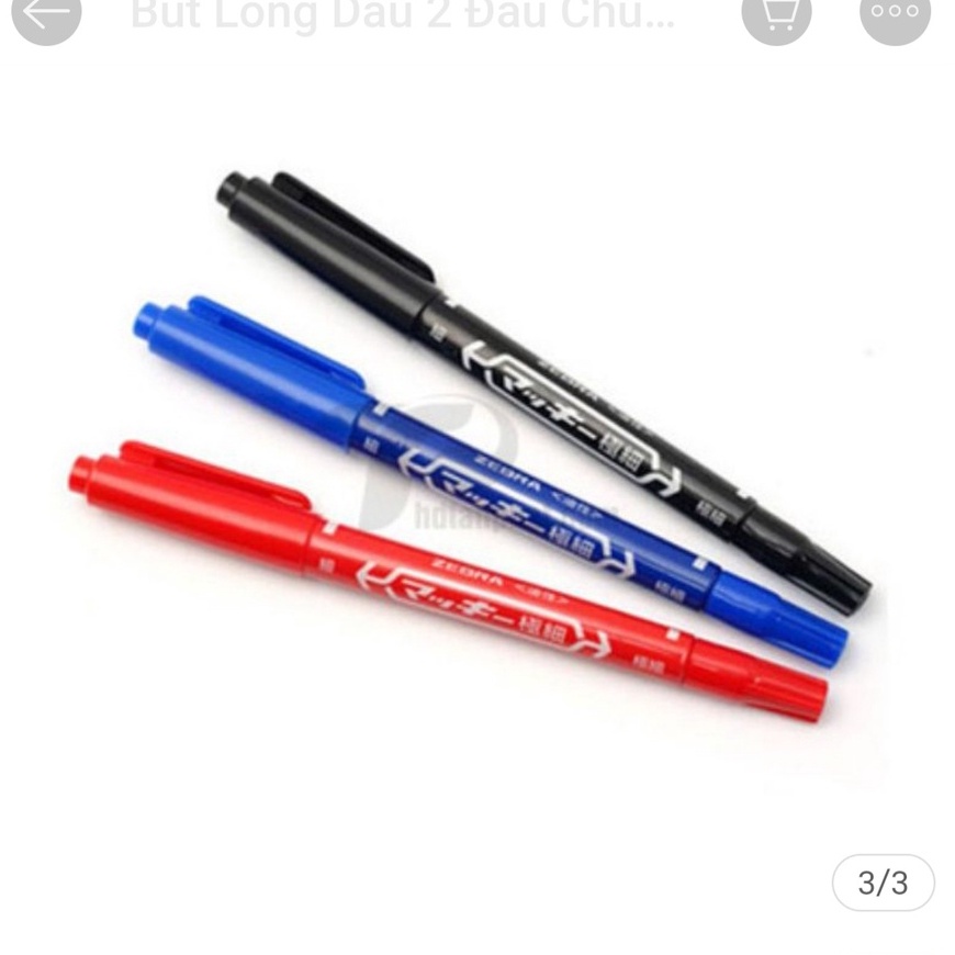 Bút lông dầu Zebra - Bút dạ kính viết đĩa CD Mo120 cao cấp màu xanh/đen/đỏ-2 đầu.