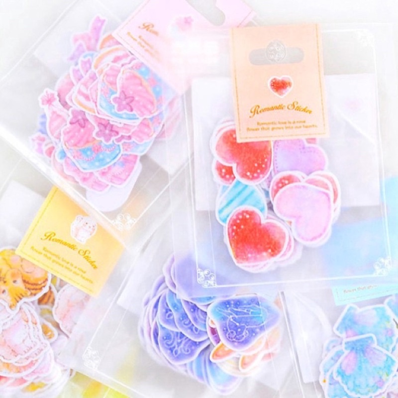 Set 70 miếng dán trang trí nhiều màu dễ thương