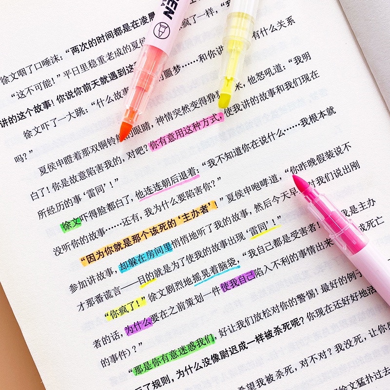 Bút dạ quang 6 màu sắc tùy chọn