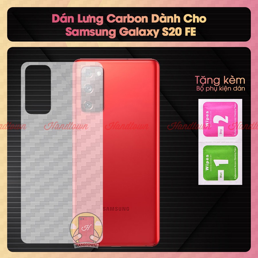 Miếng Dán Lưng Cacbon Samsung Galaxy S20 FE S20 FE 5G S20FE Không Full Viền Bảo Vệ Mặt Lưng Máy Khỏi Bụi Bẩn Chống Xước