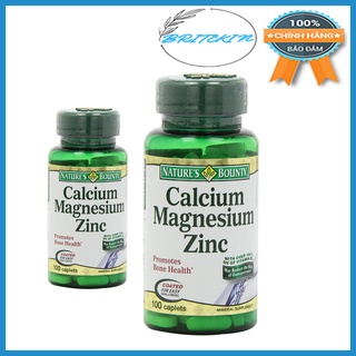 Viên Uống Bổ Sung Canxi, Ngừa Loãng Xương Nature's Bounty Calcium Magnesium Zinc (Chai100 Viên)