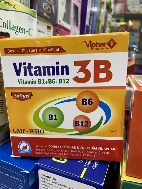 Viên uống Vitamin 3B B1-B6-B12 VIPHAR hộp 100 viên