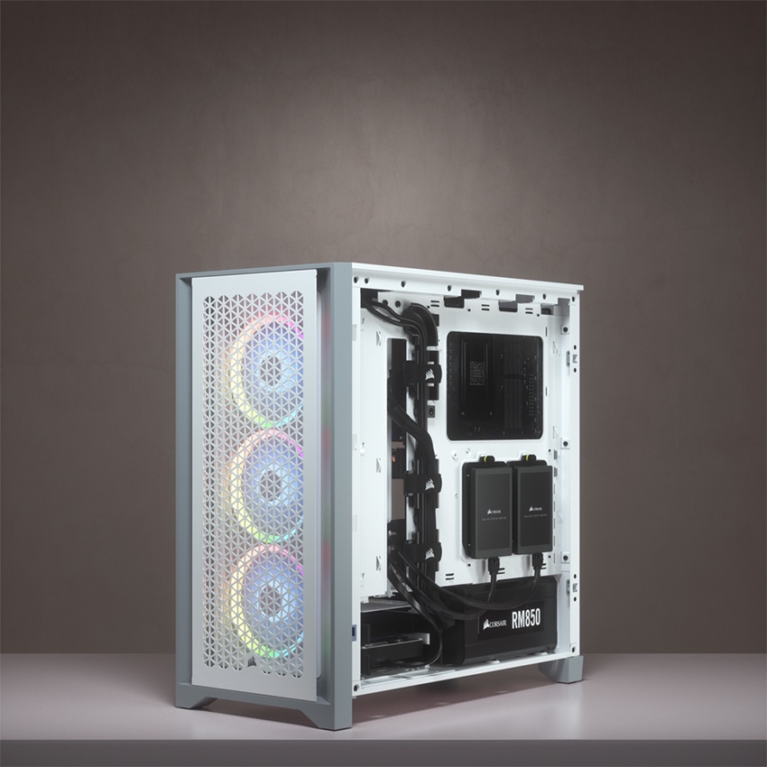 Vỏ Case CORSAIR 4000D- AirflowTempered Glass-White - Hàng chính hãng