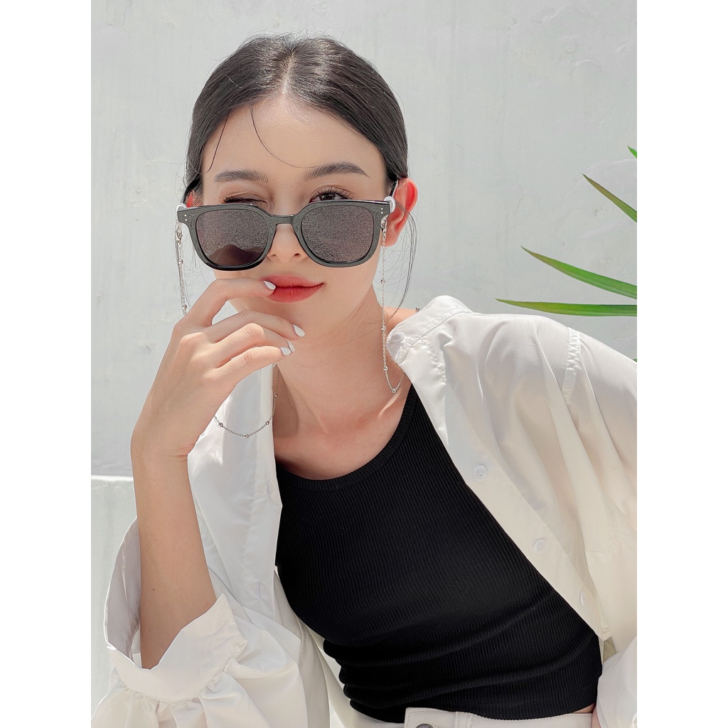 Kính mát nam nữ LILYEYEWEAR mắt vuông to chống UV400 chống bụi đi đường màu sắc thời trang hè kc320