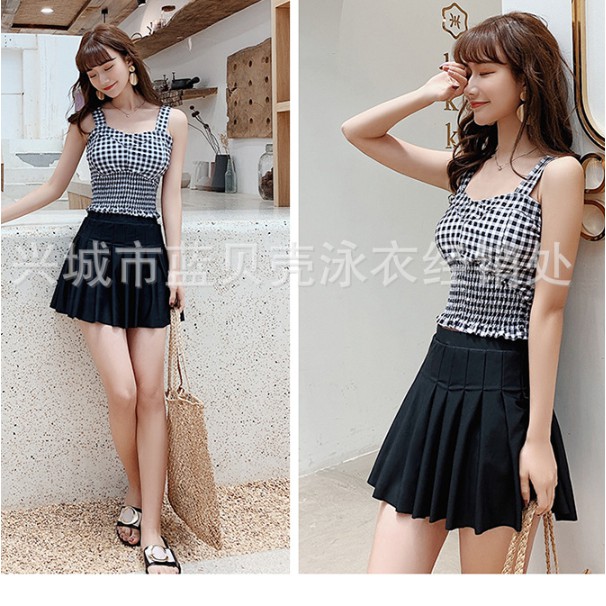 CÓ SẴN bikini chân váy xếp ly cao cấp