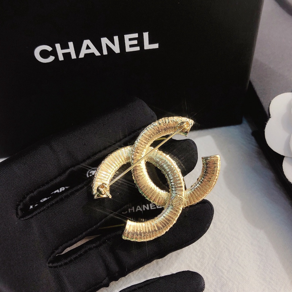 Ghim Cài Áo Hình Chữ C Đính Đá Thời Trang