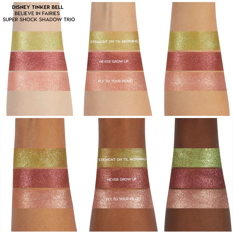 Set phấn mắt Colourpop Tinker Bell Super Shock Shadow Trio 3 hũ màu  Belive in Fairies