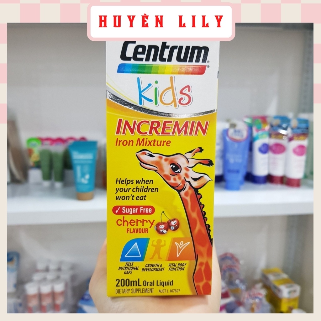 Centrum Kids Siro dành cho trẻ biếng ăn kích thích trẻ ăn ngon miệng, lọ 200ml của Úc