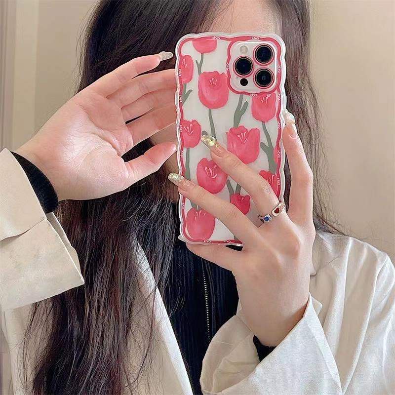 Ốp Điện Thoại Trong Suốt In Hình Hoa Hồng Cho IPhone 13/12 Pro Max/11/ XS/ XR/ X/ 8/ 7/ 6/ Plus Mini