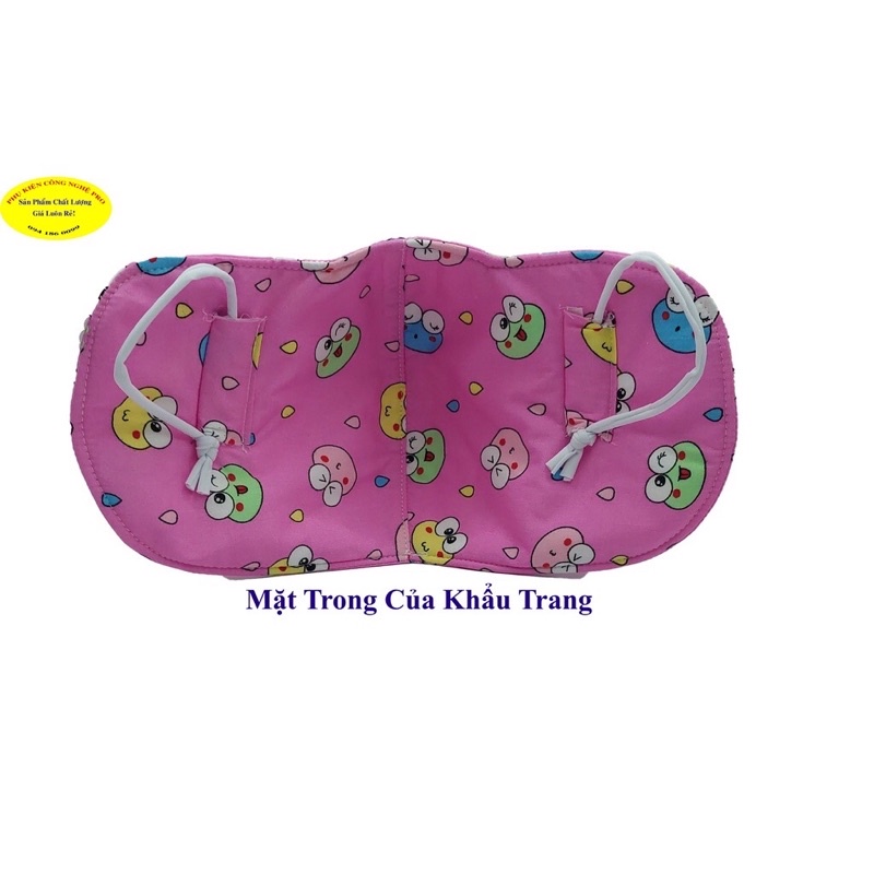 Khẩu trang ninja vải 3 lớp kiểu bo tròn chống nắng chống tia UV cho nữ