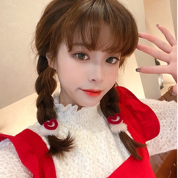 Dây cột tóc hình nơ bằng nhung dễ thương xinh xắn dành cho nữ