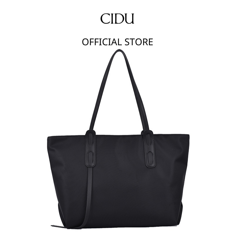 Túi Vải Oxford Tote Cỡ Lớn Tiện Dụng Kẹp Nách Không Gian SD Lớn Vừa Laptop 15&quot; Giấy A4 Dùng Đi Học Và Công Sở Cidu CD12