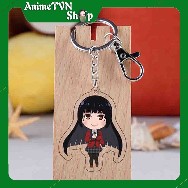 Móc khoá Mica anime manga Kakegurui - Nhựa Cứng Acrylic In 2 mặt sắc nét