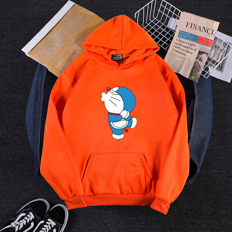 Áo Hoodie Nữ In Hình Doraemon 7 Màu Thời Trang