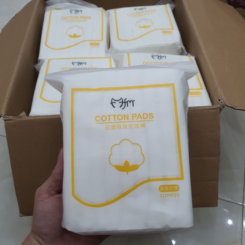 Bông tẩy trang 3 lớp Cotton Pads 222 miếng nội địa Trung