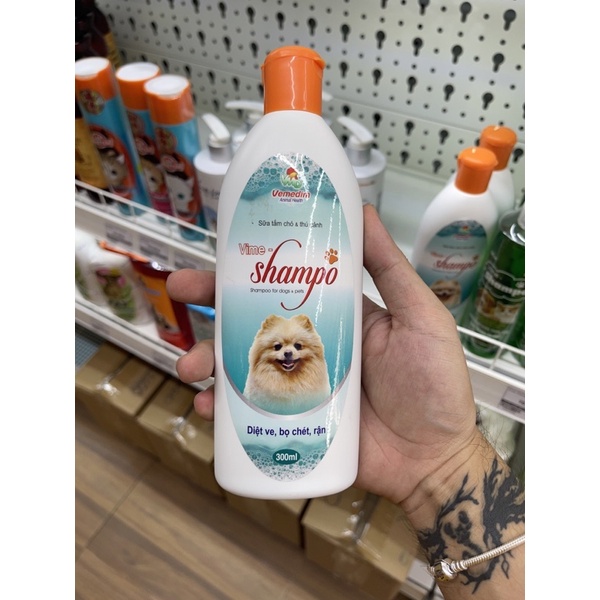 Sữa tắm cho chó mèo và vật nuôi Vime Shampoo - Sữa tắm diệt bọ chét, ve rận - Chuyên dùng cho vật nuôi