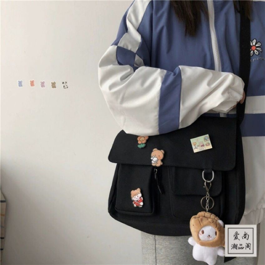 Túi tote vải canvas bao tử size lớn đựng đồ đi học đi chơi đi làm phong cách thời trang Hàn | BigBuy360 - bigbuy360.vn