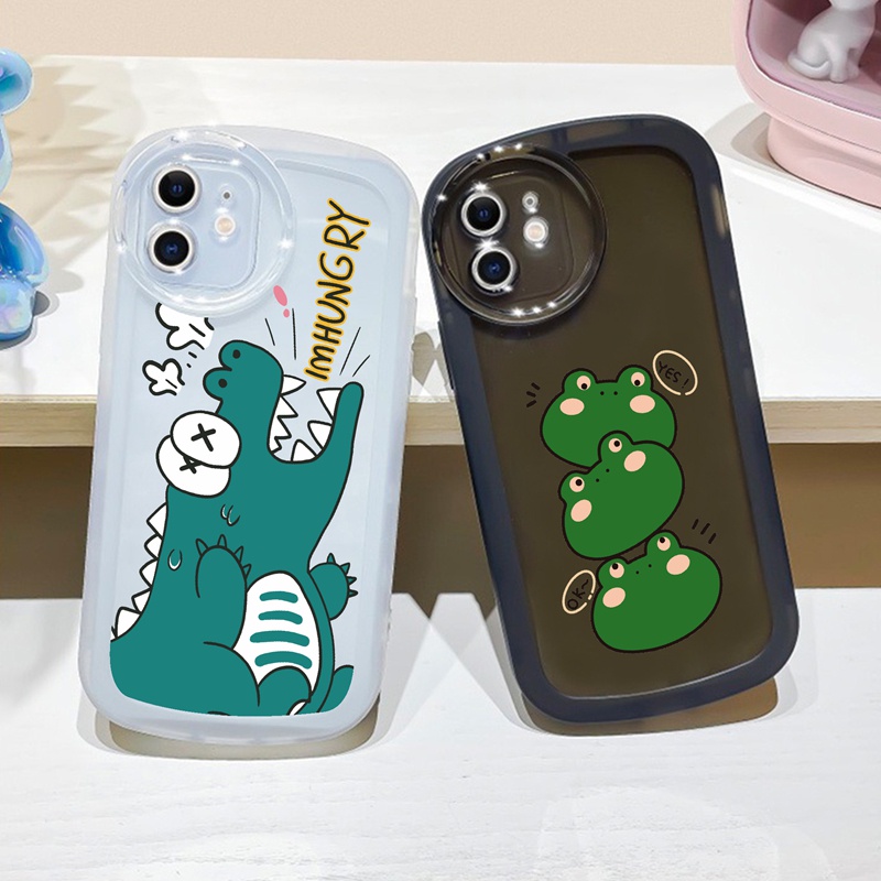 Suntaiho Ốp lưng iphone Ốp Điện Thoại Mềm Trong Suốt Chống Sốc In Hình Cá Sấu Dễ Thương Cho iPhone 11 12 13 Pro Max 7 8 Plus XS Max XR