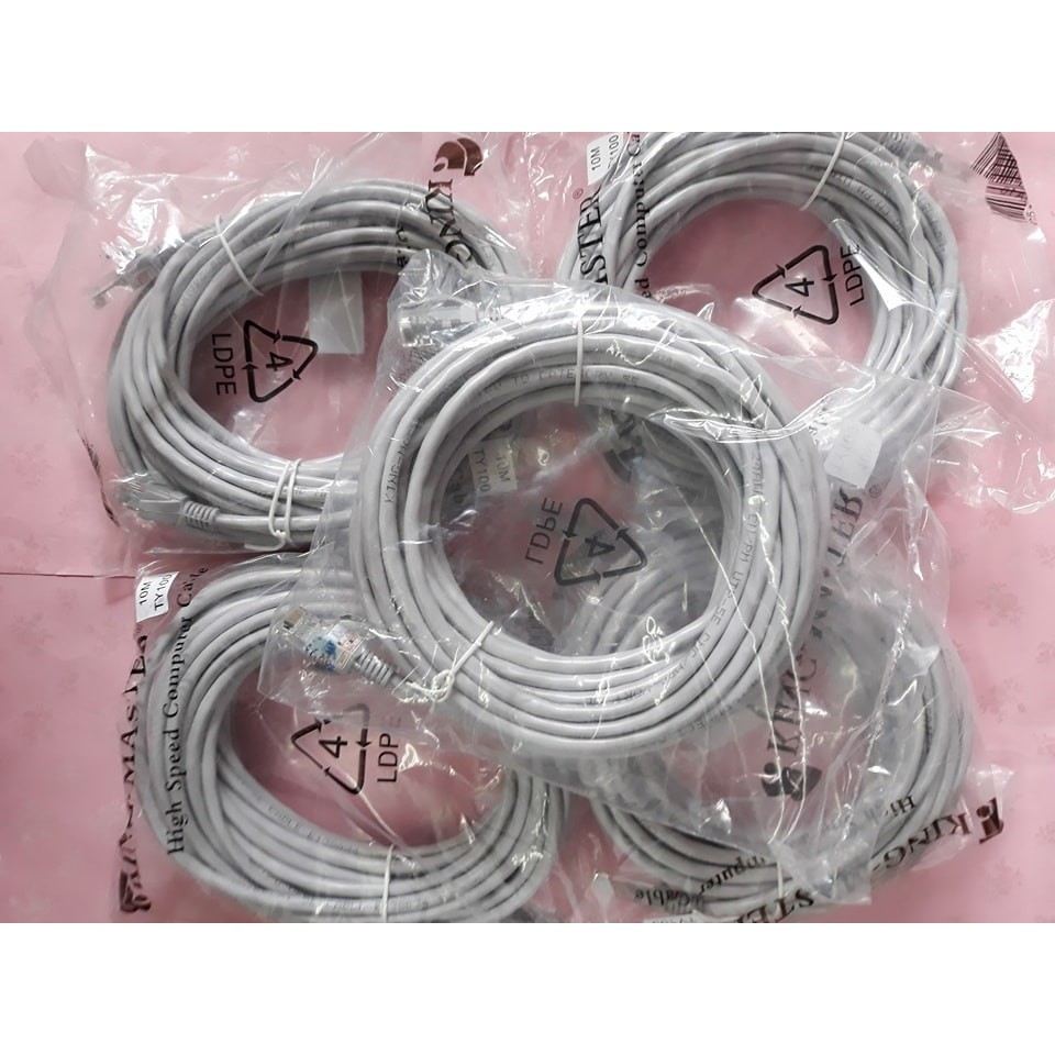 Dây mạng bấm sẵn 2 đầu RJ45 CAT5e chính hãng KingMaster ( Độ dài 3m - 5m - 10m - 15m - 20m - 30m )