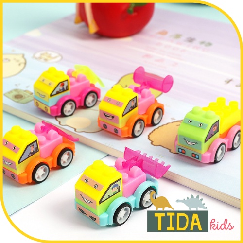 Ô Tô Đồ Chơi Cho Bé ⚡ HOT TREND ⚡ Xe Ô Tô Mô Hình Lego Công Trình, Đồ Chơi Ô Tô Mini Chạy Cót Siêu Cute TiDa Kids Shop