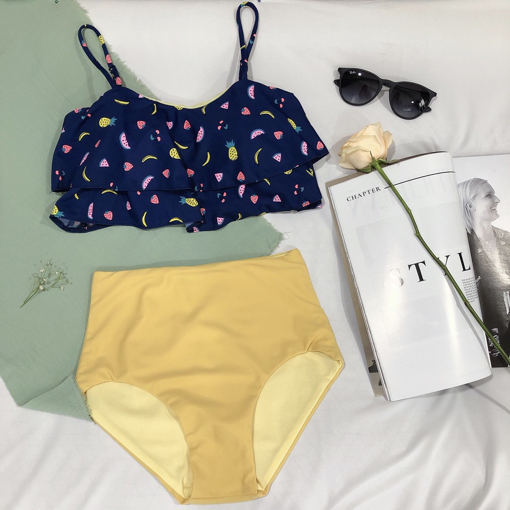 Quần bơi lẻ màu vàng VIBES Bikini Bottoms Sunrise